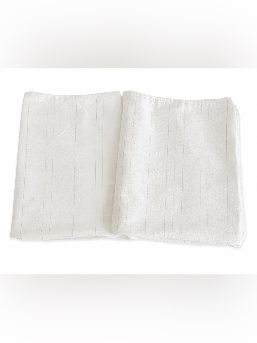 Hearth & Hand With Magnolia Set of 2 White Textured Linen Blend Pillowcases